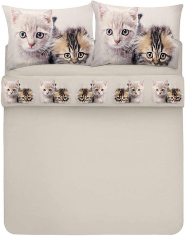 Set Lenzuola in Cotone con Gattini - Completo Letto Made in Italy